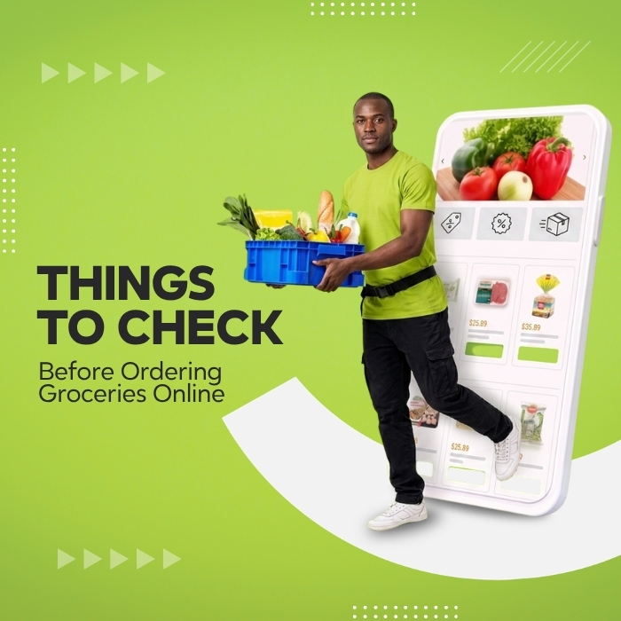Person checking groceries on a mobile app before online order